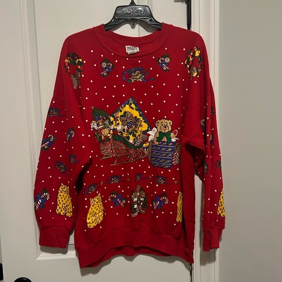 Holiday Time size 20 Vintage Teddy Bear Christmas Sweater Retro 90s - Picture 1 of 5